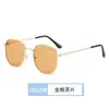 Gafas de Sol Retro de Metal con Montura Completa de Nueva Moda Transfronterizas para Hombres y Mujeres, Gafas de Sol Metálicas Personalizadas con Protección Solar Anti-UV