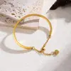 Pulsera Lele Jewelry con Boca de C y Cadena, Moda Retro Europea y Americana Joyería Sencilla, Elegante Estilo Amazon para Mujer