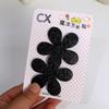 Franjas de lantejoulas pretas adesivos de cabelo quebrado simples gancho e laço amor flores adesivos mágicos adulto postagem acessórios de cabelo atacado