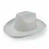 Fiesta de Halloween Sombrero de Vaquero Negro con Brillo de Diamantes Borde Crudo Sombrero de Vaquero de Compuesto Eva con Diamantes de Halloween