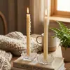 Suporte de Velas Moderno Minimalista de Vidro de Cristal Transparente Decoração de Mesa Jantar à Luz de Velas Dia dos Namorados Hotel Casamento Festa de Aniversário