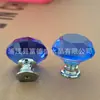 Manípulo de Vidro de Cristal de Luxo Acessível Multicor Formato de Diamante Diâmetro 30mm Furo Único Alça Ponto de Origem Gaveta Armário Manípulo