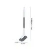 Cepillo limpiador de ranuras extensible, cepillo para juntas de baño de mango largo, cabezal de cepillo en forma de L, cepillo limpiador de esquinas de azulejos de baño para el hogar