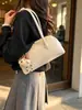 Bolsa de Almohada de Moda Retro Nueva Primavera y Verano Transfronteriza Bolsa Grande de Capacidad para el Brazo Bolso de Hombro Texturizado para Viajes Diarios Bolso para Mujer