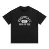 Essentials Hhh Marca Tendência Estilo Americano Verão Estampa de Letra Solta Casual Manga Curta Camiseta para Homens e Mulheres Ins