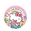 Em estoque Decorações de Festa Rosa Hello Kitty Pratos de Papel de Aniversário Copos de Papel Bandeirolas Balões Conjunto de Talheres Descartáveis