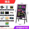 Pizarra Electrónica LED Pizarra Fluorescente Puesto de Mercado Nocturno Tablero Publicitario Intermitente Escrito a Mano Exterior Recargable Letrero Luminoso de Caracteres
