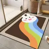 2026 Tejido de Tecnología Fresca Alfombra Suave para Piso Alfombra Baño Tocador Entrada Absorbente de Agua Antideslizante Felpudo