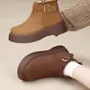 Botas de Nieve Cortas de Tobillo con Suela Gruesa Estilo Coreano Más Vendidas para Mujer 2026 Nuevas Llegadas de Invierno Botas de Algodón Grueso Calentitas para el Noreste para Mujer
