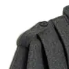 Atacado de roupas femininas estilo europeu e americano Ins, coleção outono 2026, novo, pequeno, gola alta, plissado, com cinto, casaco de lã