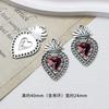 [Retro Oscuro] Chica gótica Cruz corazón DIY hecho a mano collar pulsera aretes accesorios de joyería