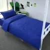 Juego de ropa de cama de tres piezas con diseño de llama azul, sábana superior e inferior, funda de edredón, colcha de algodón azul oscuro, hecho a medida por fabricante de ropa de cama