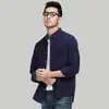 Camisa de Trabalho Nova, Moderna e Fashion para Homens, Outono/Inverno 2026, Jaqueta Camisa Casual de Manga Longa com Gola Alta