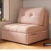 Sofá-Cama Estilo Cream para Apartamentos Pequenos, Sala de Estar de Dupla Utilização, Estilo Celebridade da Internet, Varanda Extensível, Sofá Dobrável Individual Multifuncional
