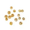 Baño de Cobre Oro Verdadero de 18K Cuchillo Oblicuo Lote Flor Cuentas Redondas Espaciadoras Color Oro 14K Retención de Color Cuentas Cortadas diy Accesorios para Pulsera Hecha a Mano