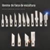Lâmina de gravação de 5 peças Não. 4 lâmina plana Não. 11 lâmina afiada de corte de papel de manutenção lâmina de remoção de borracha corte de papel pvc faca de gravação