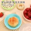 Caja para Bagels Sarah - Contenedor Redondo de Plástico de Grado Alimenticio con Tapa, Portátil para el Almuerzo del Trabajo, Caja Conservadora de Forma de Donut, Caja para Frutas