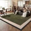 Tapete vintage verde transfronteiriço para sala de estar e quarto, tapete de área grande para cobrir sofá e mesa de centro, tapete de casa e capacho