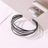 Pulsera Abierta de Estilo Frío Transfronterizo Europeo y Americano, Sensación de Alta Gama, para Hombre y Mujer, Estilo Ins, Anillo de Brazo, Pulsera de Moda Sencilla de Lujo Ligero