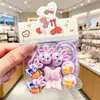 Lindo Kit de Gomas para el Cabello para Niños, Bandas para el Cabello de Bebé que No Dañan el Cabello, Cuerdas para el Cabello de Dibujos Animados para Niñas, Anillos para el Cabello del Tamaño de un Pulgar, Dulces Anillos de Toalla