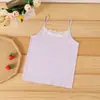 Camisola de algodón puro con encaje, top sin mangas 100% algodón, estilo delgado de verano, talla grande, ropa interior para adolescentes