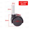 Ruedas de fábrica 1 pulgada 1.5 pulgadas 2 pulgadas ruedas de tornillo para muebles ruedas de plástico PP estante rueda universal móvil