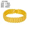 Pulsera Dorada de Moda Kaiwei con Varios Diseños Pulsera de Trébol Chapada en Oro de 24 Quilates Cadena de Reloj Ancha con Patrones Brillantes para Hombre