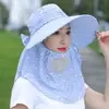 Sombrero de Sol para Mujer Verano Ala Grande Sombrilla Sombrero Protector Solar Estilo Coreano Ciclismo Exterior Viaje Anti-ultravioleta Sombrero de Té Mujer