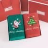 Toalla navideña de algodón para el rostro, regalo de Papá Noel bordado, toalla de comercio exterior, caja de regalo, toalla roja de Año Nuevo