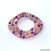 Pulsera de Cristal Súper Siete Negro Dorado Natural Qianjing Wanma Pulsera de Cuentas de Moda para Hombres y Mujeres Venta al por Mayor de Cristales