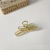 Presilha de Cabelo Simples com Laço Estilo Coreano Acessório de Cabelo de Liga Presilha Tubarão Pente de Cabelo Oco de Nicho Presilha de Nuca Grande Acessório de Cabelo