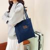 Mochila escolar jeans para estudantes, bolsa grande de capacidade, bolsa tote feminina de axila, novo estilo 2025, bolsa de ombro de lona para deslocamento diário