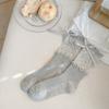 Calcetines estilo Miu para mujer de verano delgados con lazo calcetines de media caña calcetines de felpa con doble oreja de madera calcetines sweet lolita