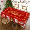 Mantel Navideño Transfronterizo Amazon TEMU con Muñeco de Nieve Estampado Creativo para Fiesta en Casa y Reunión Festiva Decoración