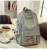 Versión Coreana de la Nueva Mochila Estilo Ins de Alta Apariencia Estilo Universitario Fresca y Linda con Oso para Estudiantes de Secundaria y Preparatoria, Mochila Ligera