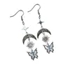 Pendientes de mariposa, sol y luna, pendientes de estrella, pendientes de borla de moda, estilo bohemio, transfronterizos de Amazon europeos y americanos