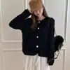 2026 Novo Design de Outono Cardigã de Malha de Manga Longa Suéter Feminino Novo Estilo Coreano Roupa Exterior Feminina