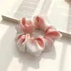 Anillo para el Pelo Estilo Pura Pasión Intestino Grueso Estilo Ins Anillo de Tela de Intestino Grueso Floral Goma Elástica Simple de Verano para Recogido Alto Accesorios para el Cabello Reductores de Edad