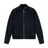 Jaqueta de couro PU tie-dye retrô estilo americano para homens, silhueta chique de outono, gola alta, jaqueta bomber, jaqueta baseball patchwork