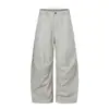 Pantalones rectos anchos de estilo retro streetwear Rumeng para hombre, otoño, corte holgado, ropa de trabajo para parejas, parachute, casual, largos