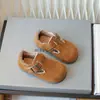 Zapatos de Algodón para Niños 2024 Estilo Coreano Zapatos para Niños Zapatos Retro Birkenstock para Niños y Niñas Estilo Británico Piel Nobuk Forrados de Felpa Zapatos de Algodón para Niñas