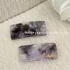 Pasador Cuadrado con Logo de Letra Estilo Coreano Pinza para Media Cola Pinza de Resorte Pinza Superior Pinza Lateral