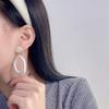 Pendientes de Aguja de Plata para Adelgazar el Rostro Redondo, Pendientes de Moda, Pendientes de Nueva Moda, Aretes de Resina Irregular, Pendientes Elegantes para Mujer, Clip para la Oreja