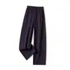 Coleção Outono 2026: Calça Casual Original de Algodão Wide-Leg, Cintura Alta, Emagrecimento para Figuras em Formato de Pera, Calça de Corte Reto, Calça Feminina de Alta Qualidade