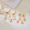 Europa y Estados Unidos joyería nueva transfronteriza temperamento simple textura concha estrella de mar aretes nicho diseño de lujo aretes