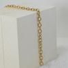 Suministro directo de fábrica cadena de pulsera cadena de eslabones O de acero inoxidable oro 18K cadena de joyería de acero de titanio DIY en stock venta al por mayor