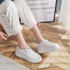 Sapatos Brancos de Couro Genuíno Novos Four Seasons Outono 2026 Versátil Malha Respirável Leve Solado Grosso Solado Macio Superfície Macia Sapatos Femininos