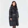 Chaqueta de Plumón Estilo Puff de Invierno, Alto Peso, Rellena de Terciopelo, Elegante Chaqueta Blanca de Ganso para Mujer, Longitud Media, Engrosada, Venta al por Mayor