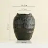 Jarrón Moderno Minimalista de Cerámica Negra con Diseño Único para Decoración en Entrada y Sala de Estar, Adorno para Arreglos Florales