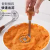 Prensa para Puré de Papa de Pie de Cocina de Acero Inoxidable Morado Batidor de Camote y Acura Mango de Madera de Grado Alimenticio Prensa de Ajo Antideslizante
